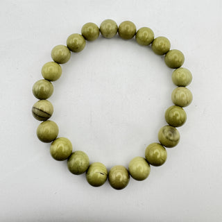 Detail view of Imperial Green Jasper Bracelet 8mm Jewelry - Bracelet at Mind's Eye Mystics