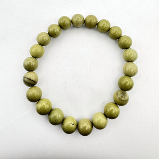 Detail view of Imperial Green Jasper Bracelet 8mm Jewelry - Bracelet at Mind's Eye Mystics