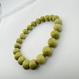 Detail view of Imperial Green Jasper Bracelet 8mm Jewelry - Bracelet at Mind's Eye Mystics