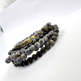 Detail view of Iolite Bracelet 6mm Jewelry - Bracelet at Mind's Eye Mystics