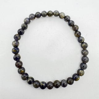 Detail view of Iolite Bracelet 6mm Jewelry - Bracelet at Mind's Eye Mystics