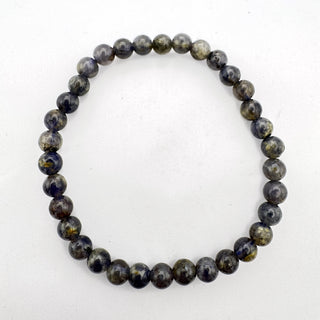 Detail view of Iolite Bracelet 6mm Jewelry - Bracelet at Mind's Eye Mystics