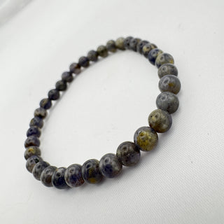 Detail view of Iolite Bracelet 6mm Jewelry - Bracelet at Mind's Eye Mystics