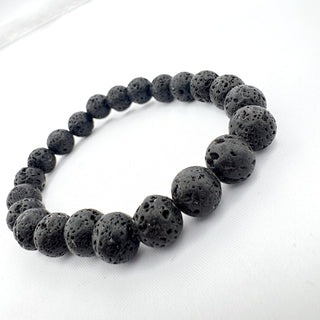 Detail view of Lava Bead Bracelet 8mm Jewelry - Bracelet at Mind's Eye Mystics