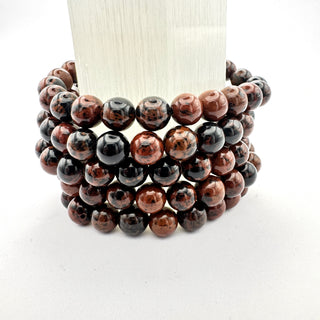 Mahogany Obsidian Bracelet 8mm Jewelry - Bracelet at Mind's Eye Mystics