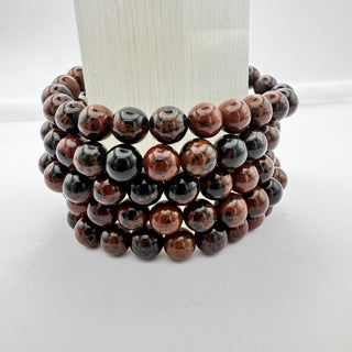 Mahogany Obsidian Bracelet 8mm Jewelry - Bracelet at Mind's Eye Mystics