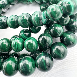 Detail view of Malachite Bracelet 8mm Jewelry - Bracelet at Mind's Eye Mystics