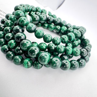 Detail view of Malachite Bracelet 8mm Jewelry - Bracelet at Mind's Eye Mystics