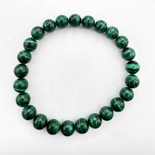 Detail view of Malachite Bracelet 8mm Jewelry - Bracelet at Mind's Eye Mystics