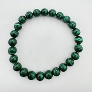 Detail view of Malachite Bracelet 8mm Jewelry - Bracelet at Mind's Eye Mystics
