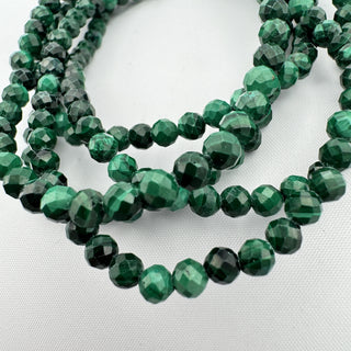 Malachite Faceted Stone Bracelet 4mm Jewelry - Bracelet at Mind's Eye Mystics