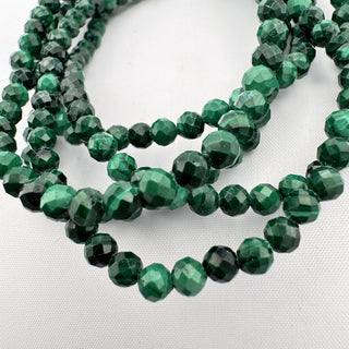 Malachite Faceted Stone Bracelet 4mm Jewelry - Bracelet at Mind's Eye Mystics