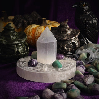 Mini Crystal Grid Set for Calm, Halloween styled lifestyle photo