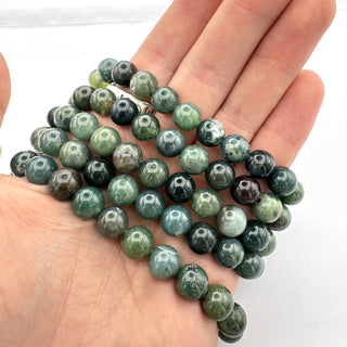Moss Agate Bracelet 8mm Jewelry - Bracelet at Mind's Eye Mystics