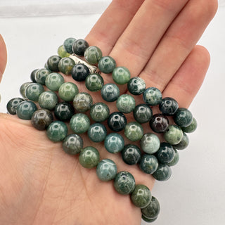 Moss Agate Bracelet 8mm Jewelry - Bracelet at Mind's Eye Mystics