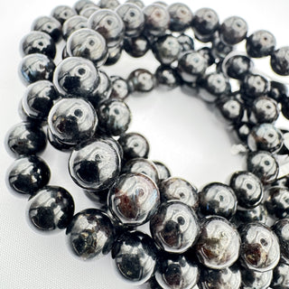 Detail view of Nuummite bracelet 8mm Jewelry - Bracelet at Mind's Eye Mystics