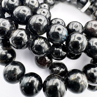 Detail view of Nuummite bracelet 8mm Jewelry - Bracelet at Mind's Eye Mystics