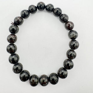 Detail view of Nuummite bracelet 8mm Jewelry - Bracelet at Mind's Eye Mystics