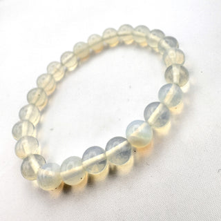 Detail view of Opalite Bracelet 8mm Jewelry - Bracelet at Mind's Eye Mystics