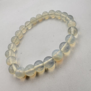 Detail view of Opalite Bracelet 8mm Jewelry - Bracelet at Mind's Eye Mystics