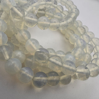 Detail view of Opalite Bracelet 8mm Jewelry - Bracelet at Mind's Eye Mystics