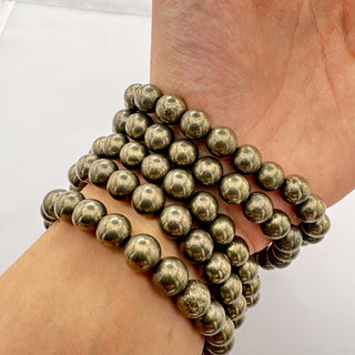 Pyrite 8mm Bracelet Jewelry - Bracelet at Mind's Eye Mystics