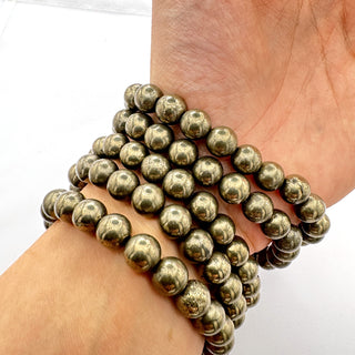 Pyrite 8mm Bracelet Jewelry - Bracelet at Mind's Eye Mystics