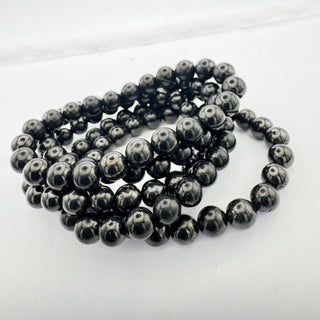 Detail view of Shungite Bracelet 8mm Jewelry - Bracelet at Mind's Eye Mystics