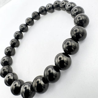 Detail view of Shungite Bracelet 8mm Jewelry - Bracelet at Mind's Eye Mystics