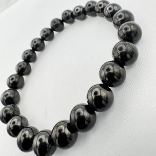 Detail view of Shungite Bracelet 8mm Jewelry - Bracelet at Mind's Eye Mystics