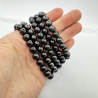 Detail view of Shungite Bracelet 8mm Jewelry - Bracelet at Mind's Eye Mystics
