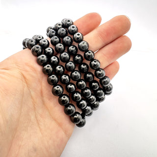 Detail view of Shungite Bracelet 8mm Jewelry - Bracelet at Mind's Eye Mystics