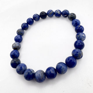 Detail view of Sodalite Bracelet 8mm Jewelry - Bracelet at Mind's Eye Mystics