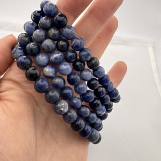 Detail view of Sodalite Bracelet 8mm Jewelry - Bracelet at Mind's Eye Mystics