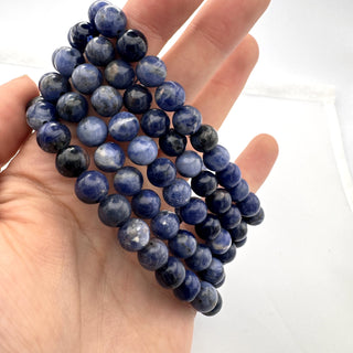 Detail view of Sodalite Bracelet 8mm Jewelry - Bracelet at Mind's Eye Mystics