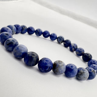 Detail view of Sodalite Bracelet 8mm Jewelry - Bracelet at Mind's Eye Mystics