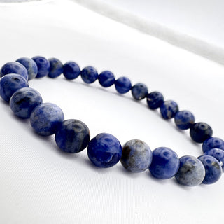 Detail view of Sodalite Bracelet 8mm Jewelry - Bracelet at Mind's Eye Mystics