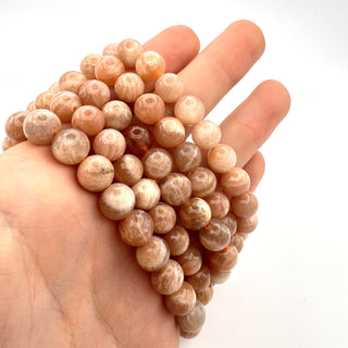 Sunstone Bracelet 8mm Jewelry - Bracelet at Mind's Eye Mystics
