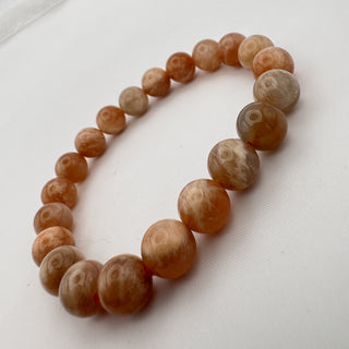Detail view of Sunstone Bracelet 8mm Jewelry - Bracelet at Mind's Eye Mystics