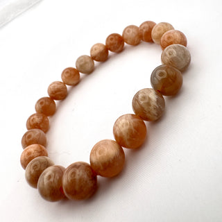 Detail view of Sunstone Bracelet 8mm Jewelry - Bracelet at Mind's Eye Mystics