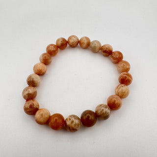 Detail view of Sunstone Bracelet 8mm Jewelry - Bracelet at Mind's Eye Mystics
