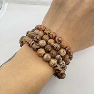 Tibetan Agate Bracelet 8mm Jewelry - Bracelet at Mind's Eye Mystics