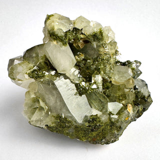 Epidote on Quartz Cluster - Piece / The Crown Crystal - Show Piece at Mind's Eye Mystics