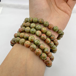 Unakite Bracelet 8mm Jewelry - Bracelet at Mind's Eye Mystics