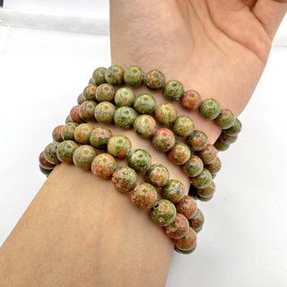 Unakite Bracelet 8mm Jewelry - Bracelet at Mind's Eye Mystics